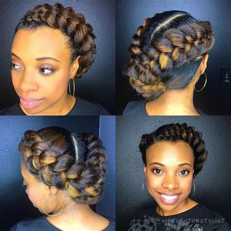 two braided buns for black hair